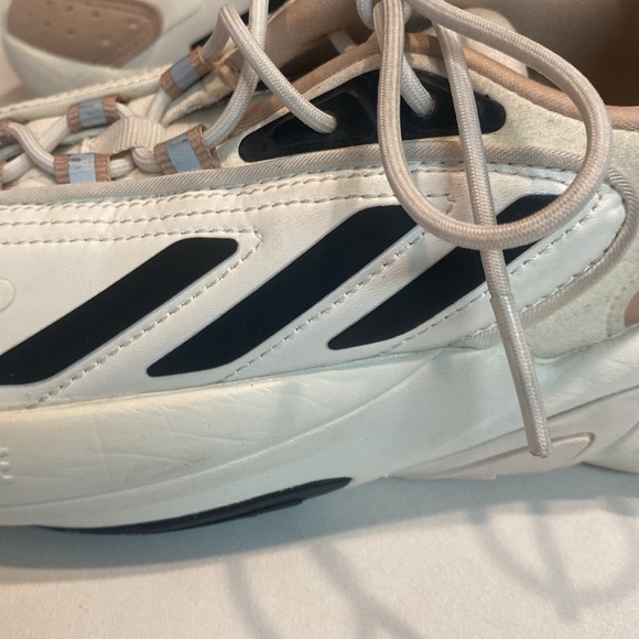 ADIDAS OZELIA Women's Beige Leather Mixed Sneakers Size 4.5 EUC 36.5 EUC - Picture 4 of 14